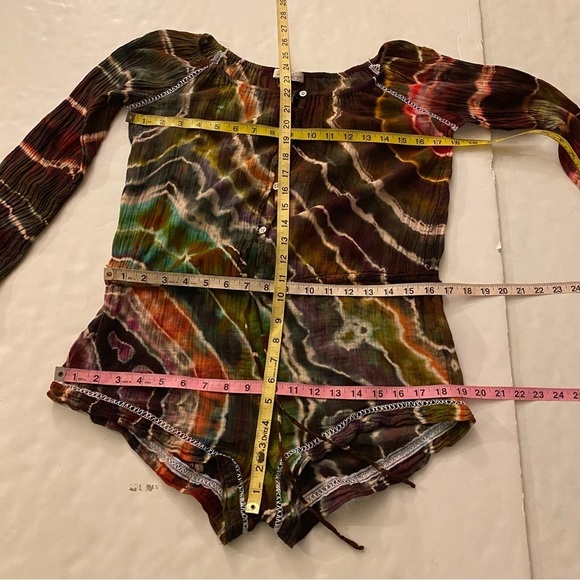 LSF LoveShackFancy Tie Dye Romper Womens Small XS Geode Brown Love Shack Fancy - Picture 10 of 13